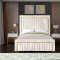 Dolce Bed in Cream Velvet Fabric by Meridian w/Options