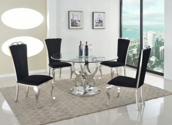 Raegan Dining Table 5Pc Set by Chintaly w/Jamie Chairs [CYDS-Raegan-Jamie]