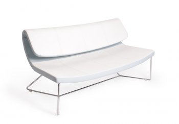 Hollywood Sofa in White Leatherette by J&M w/Options [JMS-Hollywood White]