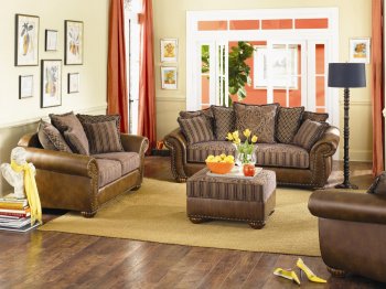 Copper Tone Chenille Traditional Living Room Sofa w/Options [HLS-U200]