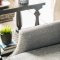 Madalyn Sofa SM2013 in Light Gray Linen-Like Fabric w/Options