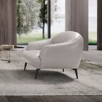 Leonia Chair LV00942 in Taupe Leather by Mi Piace