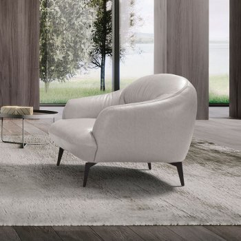 Leonia Chair LV00942 in Taupe Leather by Mi Piace [MPAC-LV00942 Leonia MI Piace]