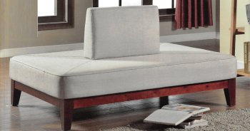 57174 Edith Lounge Bench in Light Gray Linen Fabric by Acme [AMBN-57174 Edith]