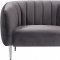 Willow Sofa 687 in Grey Velvet Fabric by Meridian w/Options