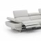 Annalaise Recliner Leather Sectional Sofa in Silver Gray by J&M