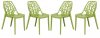 Cornelia Set of 4 Dining Chairs C18SG in Green by LeisureMod