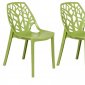 Cornelia Set of 4 Dining Chairs C18SG in Green by LeisureMod