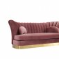 Arvada Sofa & Loveseat Set in Pink Velvet by VIG w/Options