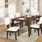 Warm Espresso Finish Modern Dining Table w/Optional Side Chairs