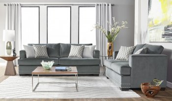 13300 Sofa in Simone Charcoal Fabric by Serta Hughes w/Options [STS-13300-Simone Charcoal]