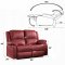 Zuriel Motion Sofa LV52150 in Red PU by Acme w/Options