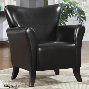 900253 Accent Chair Set of 2 in Black Leatherette by Coaster [CRCC-900253]