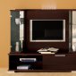 Dark Brown Finish Modern Stylish Wall Unit