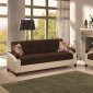 Rosso Sofa Bed in Brown Microfiber by Rain w/Optional Items