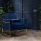 Mila Sofa 678 in Navy Velvet Fabric by Meridian w/Options