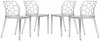 Dynamic Set of 4 Dining Chairs DC19CL in Clear by LeisureMod