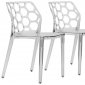 Dynamic Set of 4 Dining Chairs DC19CL in Clear by LeisureMod