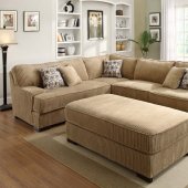 9759 Minnis Sectional Sofa in Brown Fabric by Homelegance