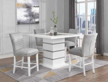 Elizaveta Counter Ht Table DN00817 in White by Acme w/Options [AMDS-DN00817 Elizaveta]