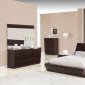 Nelly Bedroom in Oak Veneer Wengee w/Options by Whiteline