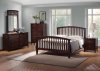 Rich Merlot Finish Transitional 5Pc Bedroom Set w/Queen Size Bed