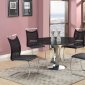 Nadine Dining Table 5Pc Set by Chintaly w/Natural Marble Top