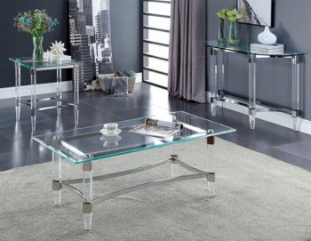 Beaumaris Coffee Table CM4164 in Chrome & Glass w/Options [FACT-CM4164-Beaumaris]