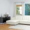 Babbit Sectional Sofa in Ivory Leather by Wholesale Interiors