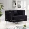 Lucas Sofa 609 in Black Velvet Fabric w/Options