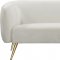 Harlow Sofa 685 in Cream Velvet Fabric by Meridian w/Options