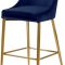 Karina Counter Stool 789 Set of 2 Navy Velvet Fabric - Meridian