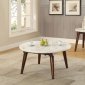 Gasha Coffee Table 3PC Set 82890 White Marble & Walnut by Acme