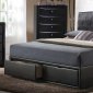 300245Q Briana Upholstered Bed in Black by Coaster