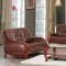 Button Tufted Marbled Leather Living Room Sofa W/Cherry Legs