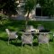 Minosa Oval Outdoor Dining Set 7Pc in Gray by Bellona