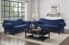 Rosalie Sofa & Loveseat Set 9330BU in Navy Velvet by Homelegance