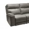 Santana Power Motion Sofa in Gray Leather Match by Klaussner