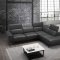 Davenport Sectional Sofa in Slate Grey Leather by J&M