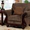 Margarita Sofa CM6865 in Brown Fabric & Dark Cherry w/Options