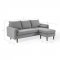 Revive Sectional Sofa in Light Gray Fabric by Modway