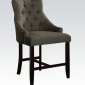 Drogo Counter Height Chair Set of 2 in Gray Fabric by Acme