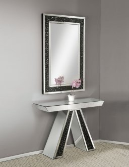 Noor Console Table & Mirror Set 90250 in Mirror by Acme