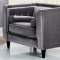 Taylor Sofa 642GRY in Grey Velvet Fabric w/Optional Items