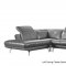 S195 Sectional Sofa in Dark Gray Leather by Beverly Hills