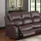 Cranley Motion Sofa 9700BRW - Brown Bonded Leather - Homelegance