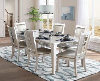 Vienna 7Pc Dining Set in Champagne & Mirror Accents [ADDS-Vienna]