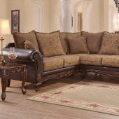 7685 Sectional Sofa by Serta Hughes San Marino Chocolate Fabric