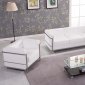 F02 Nube Sofa in White Leather by At Home USA w/Options