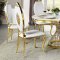 Fallon Dining Chair DN01190 Set of 2 in White & Gold by Acme